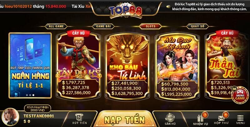 Tinh nang noi bat cua cong game top88